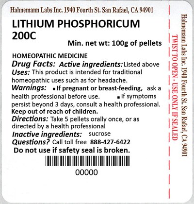 Lithium Phosphoricum 200c 100g (Lithium Phosphoricum 200c 100g)